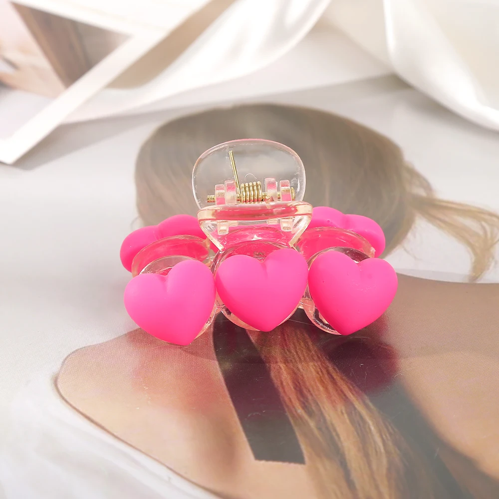 Women Festival Hair Clip Claw Love Heart Elegant Ponytail Crab Shark Hairpin Girls Hair Accessories Fashion Hair Claw Crab