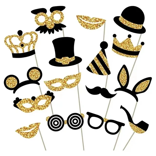Description Picture 6 of itemFun Wedding Decoration Photo Booth Props DIY Mustache Lips Glasses Mask Photobooth Accessories Wedding Party Supplies
