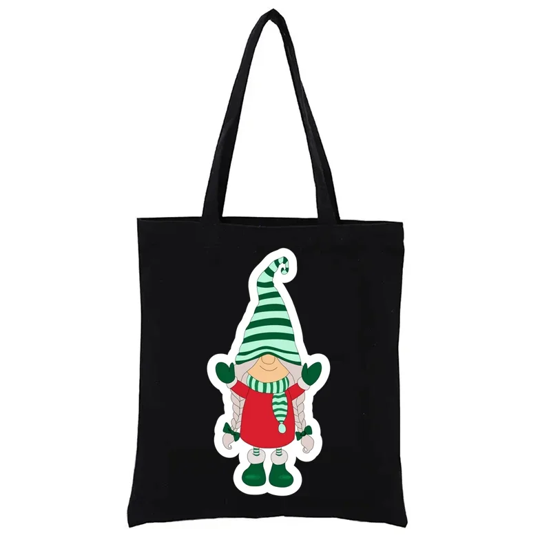 

Canvas Shopping Bag Christmas Gnome Eco Women's Handbags Shopper Bags Tote Fashion Funny Casual Totes Shopping Eco Handbag Hand