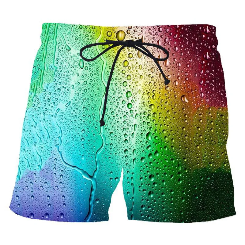 Fashion-3D-Printed-Water-Drops-Short-Pants-For-Men-Summer-Droplet ...