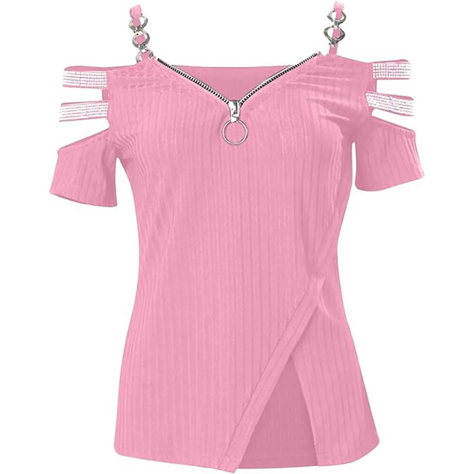 

Женские сексуальные асимметричные рубашки с подолом, Женская однотонная женская футболка, подходящая для друзей, одежда для встреч