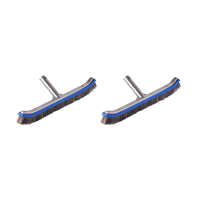 

2X Stainless Steel 18 Inch Concrete Swimming Pool Wall And Floor Brush