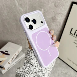 Premium Liquid Silicone Matte Magnetic Case for Seamless Wireless Charging (Purple)