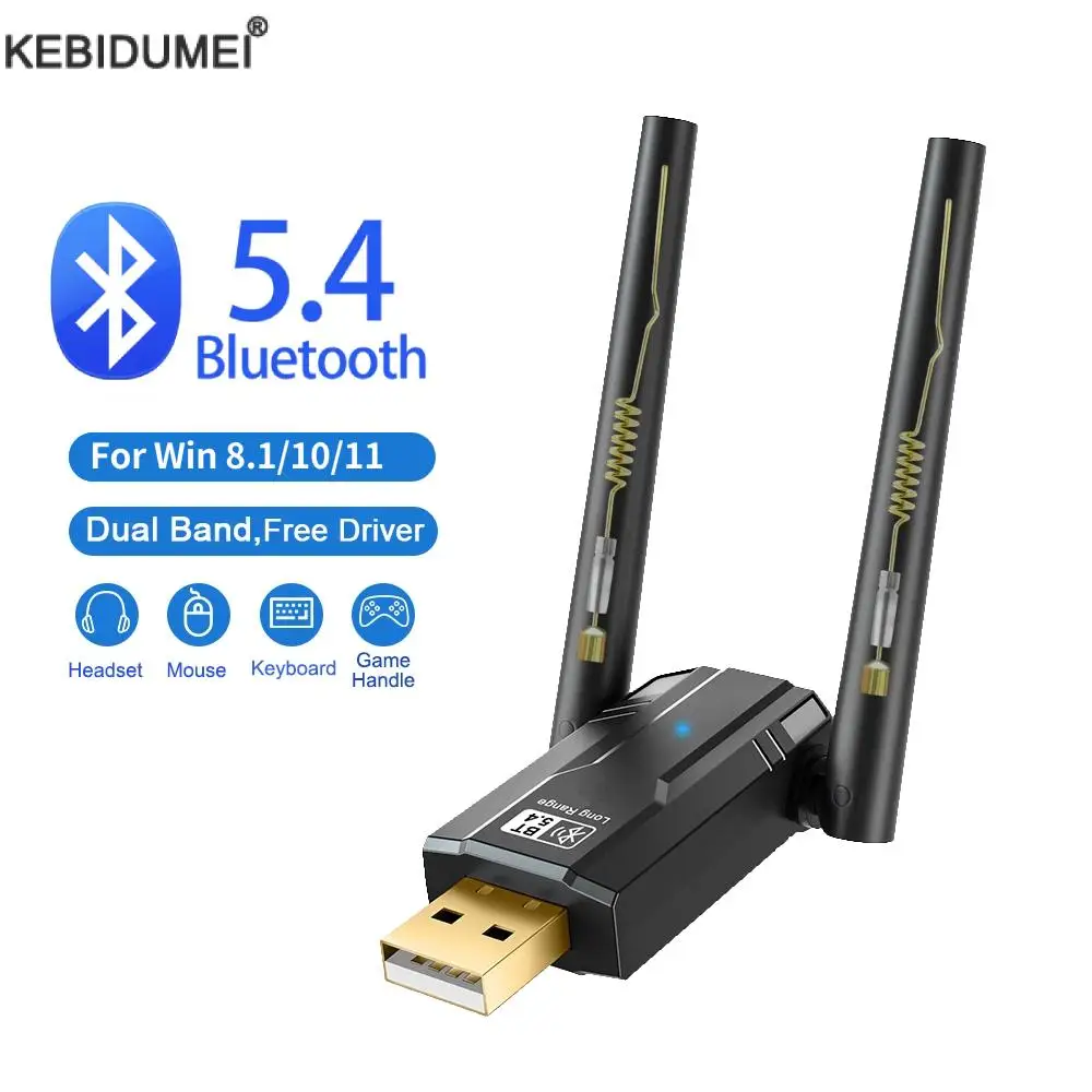 

USB Bluetooth 150 адаптер 5,4 м беспроводной ключ для ПК Беспроводная мышь клавиатура музыкальный аудио приемник передатчик Bluetooth 5,3