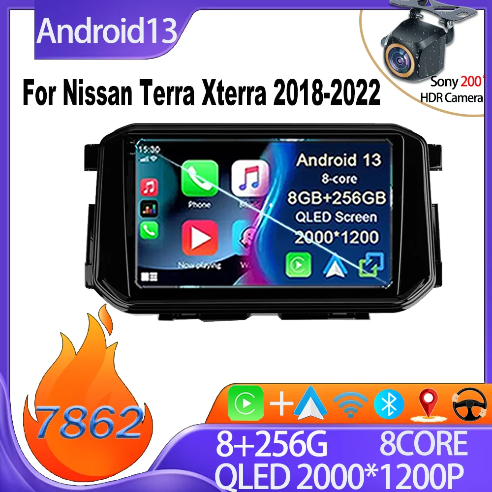 

Автомобильный Gps для Nissan Terra Xterra 2018-2022, интеллектуальная система, Bluetooth, зеркальная ссылка, видеорегистратор, HDR, QLED экран, задняя камера Carplay
