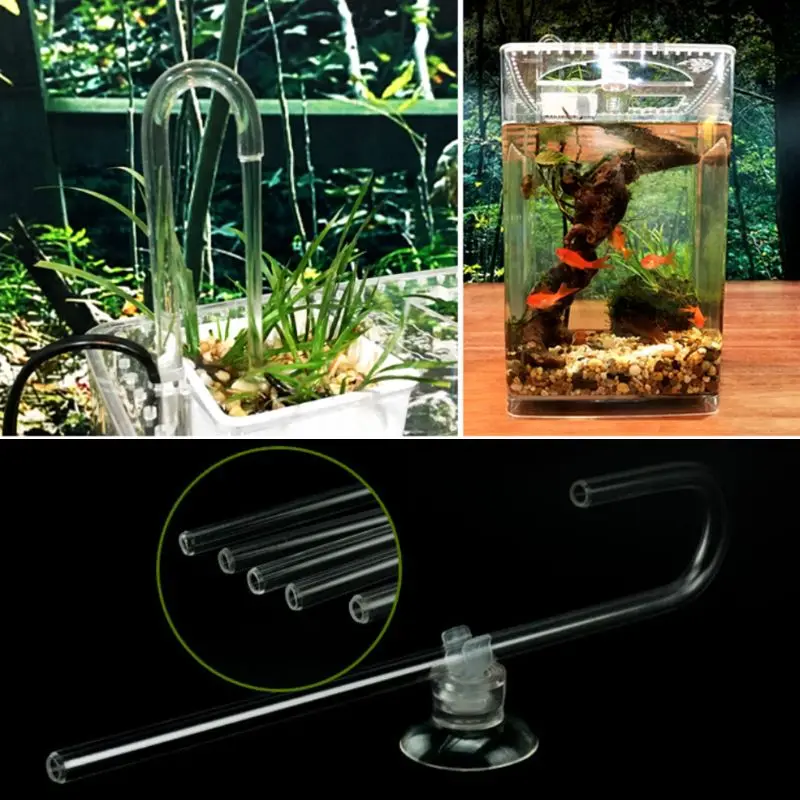 Aquarium Tubing Connectors Acrylic Fish for Tank U Shape Transparent Pipe for Aquarium Connecting Air Line CO2 System Oxygen Aerator Connector