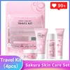 Sakura Skin Care Set facial Cleanser,Serum,Toner,Sunscreen,facial cream Beauty skin care For Women Gifts Routine Travel Kit