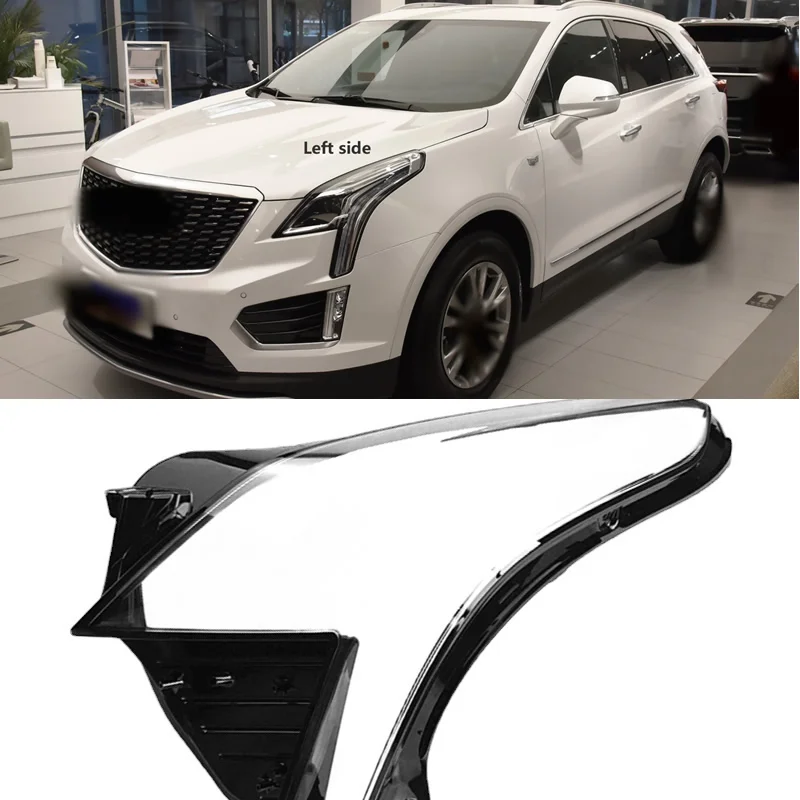 

Car Front Headlight Cover Lens Glass Headlamps Transparent Lampshade Masks For Cadillac XT5 2016-2022