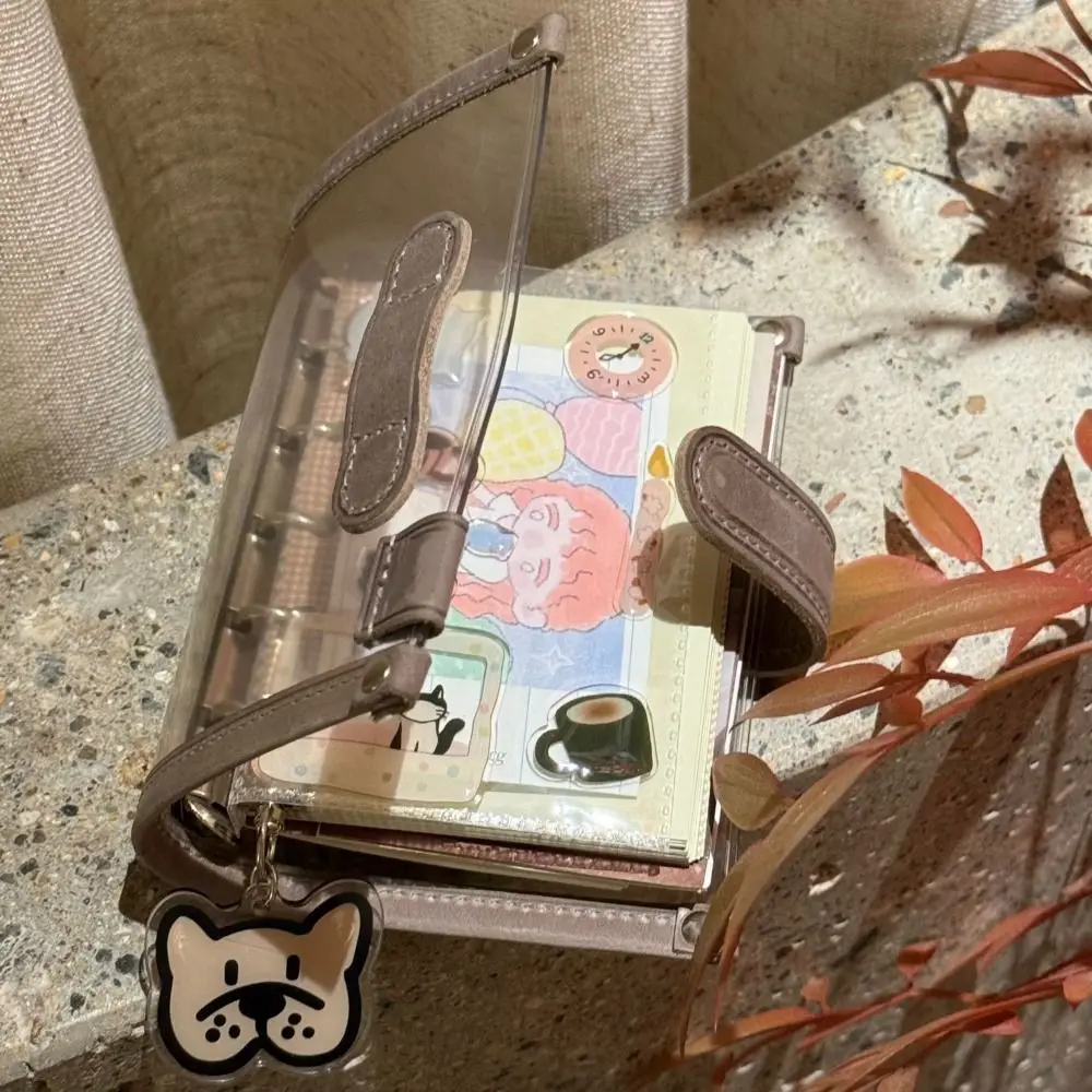 창의적인 투명 바인더 노트북, 빈 내지, 루즈리프 노트패드, 미니 DIY 다이어리, 문구 용품