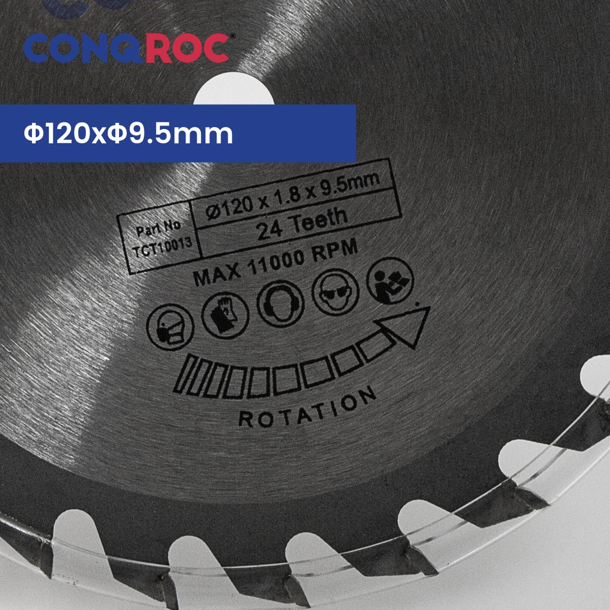 Lame de Scie Circulaire TCT de 120x9.5mm, Disque de Coupe à Pointe en Carbure de Tungstène, Calcul à 24 Dents