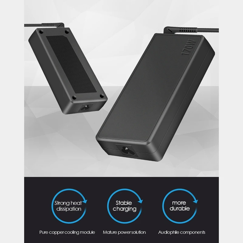 Lenovo 노트북 씽크패드 W520 W530 노트북 전원 어댑터, 170W 노트북 충전기, 8.0X5.5Mm 인터페이스, 20V8.5A