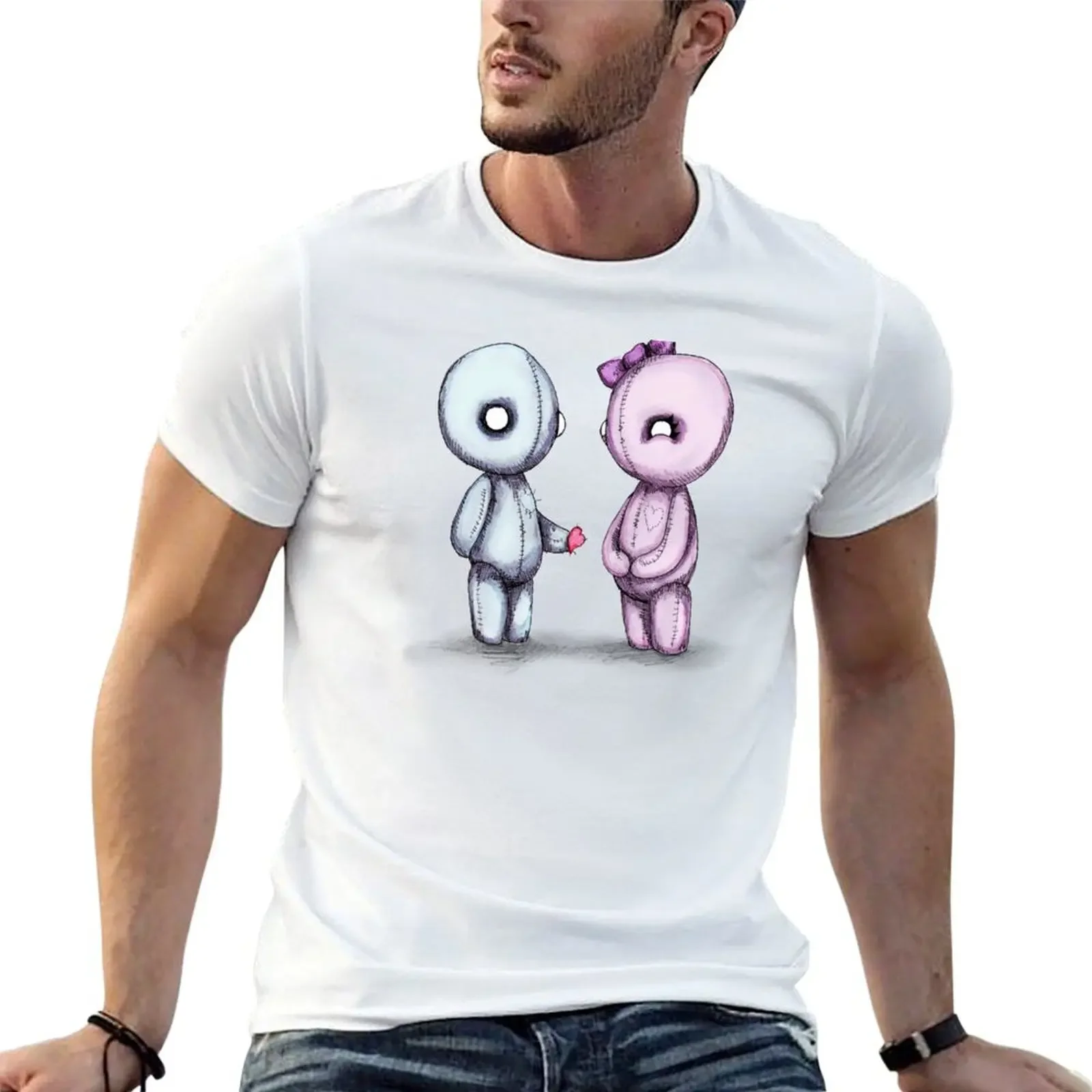 

Plush Love T-shirt kawaii clothes korean fashion fitted t shirts for men