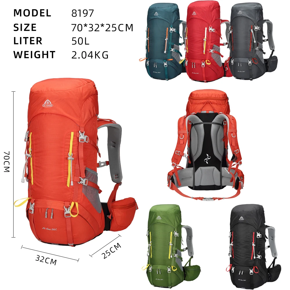 50L Waterproof Climbing Backpack 2