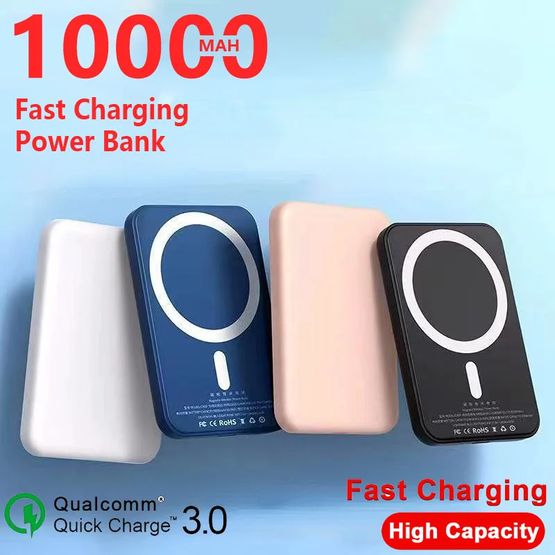 Mini 10000mAh Macsafe Powerbank Magnetic Power Bank Wireless Charger Mini 10000mAh Macsafe Powerbank Magnetic Power Bank Wireless Charger