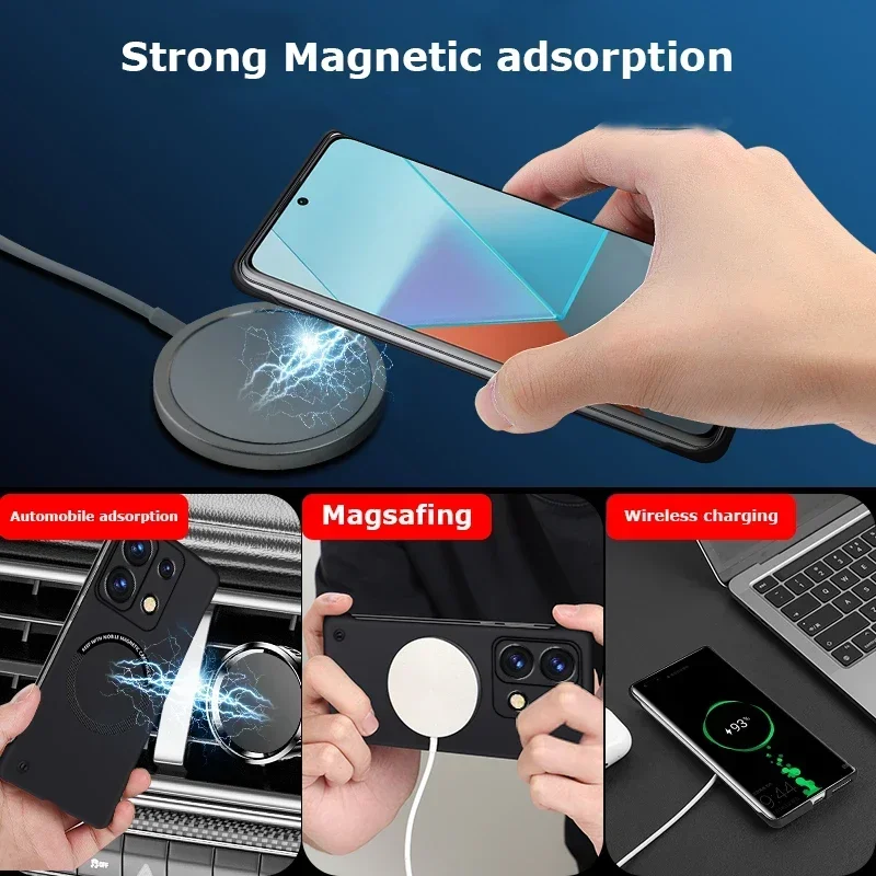 Ultra Thin Frameless Magnetic Matte Phone Case with Magsafe Compatibility - Candy Color Finish