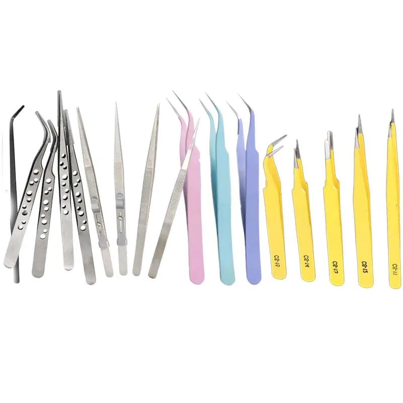 

Multifunctional tweezer set ESD Anti-Static Stainless Steel Tweezers Lengthened Fish Tank Aquatic Plant DIY Sticker jewelry tool