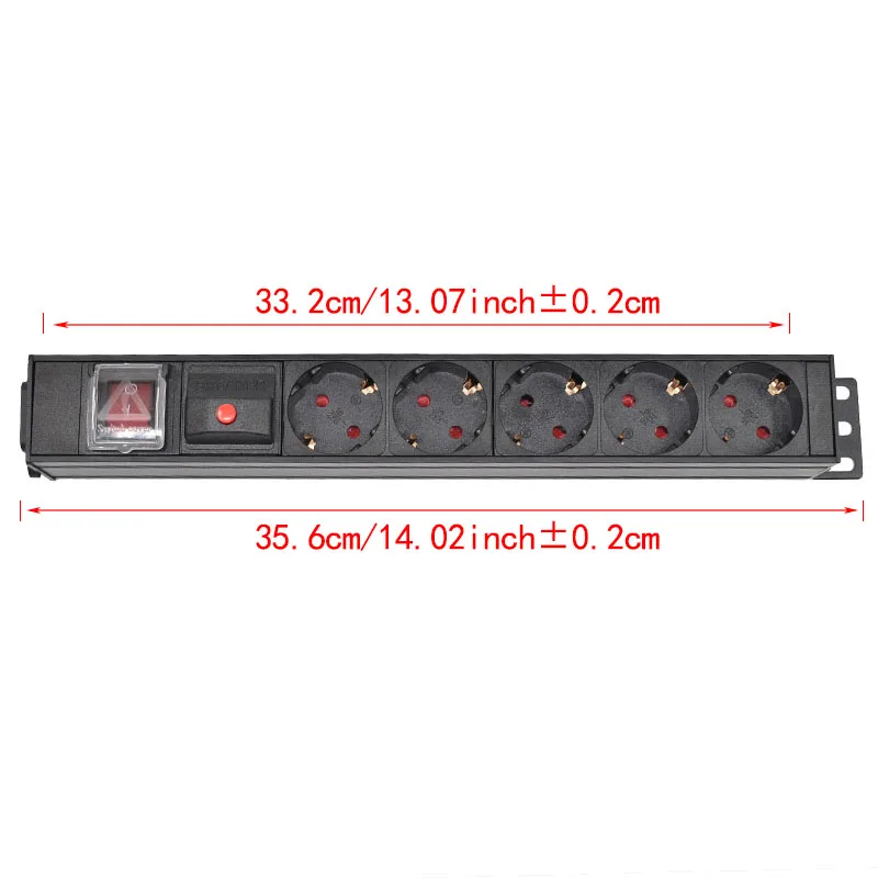 German Socket PDU Power Strip Distribution Unit Cabinet 5AC Break ...
