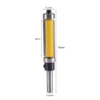 Flush Trim Router Bit with Top and Bottom Bearing 1‑1/2inch H * 1/4inch Shank Woodworking Tool Router Bit Straight Router Bit 4