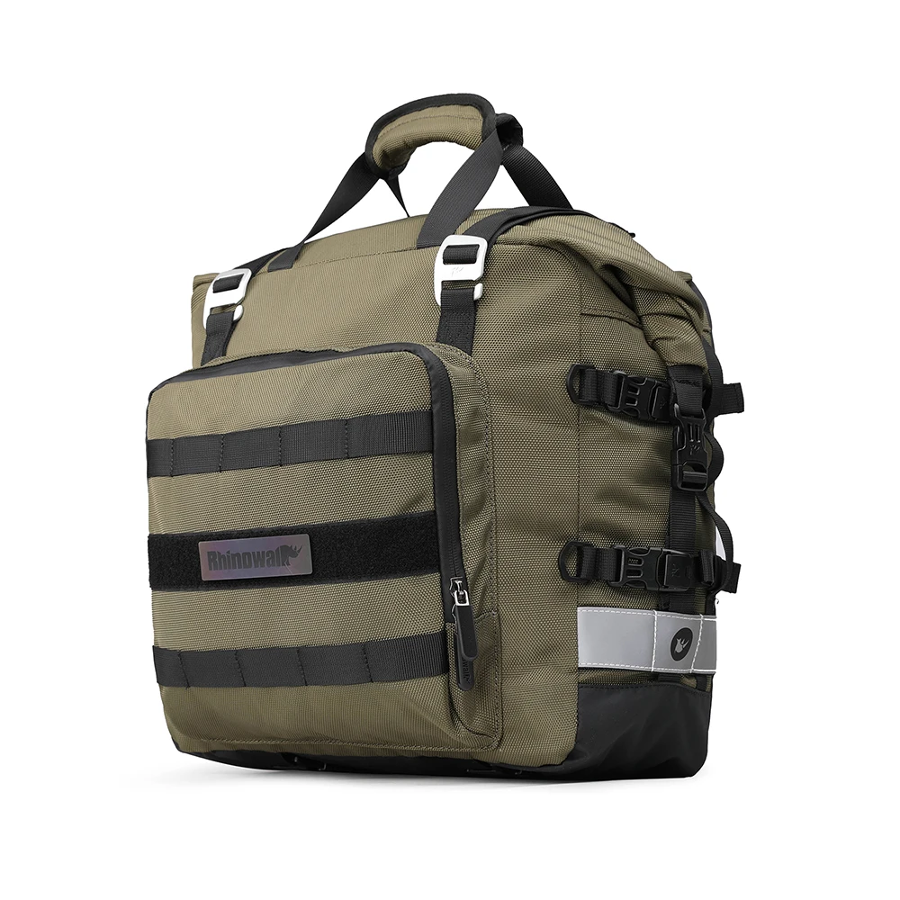 Borsa Da Moto Impermeabile Rhinowalk 6L - Da Sella O Laterale, Tracolla, Fibbie A Camma - Foto 5