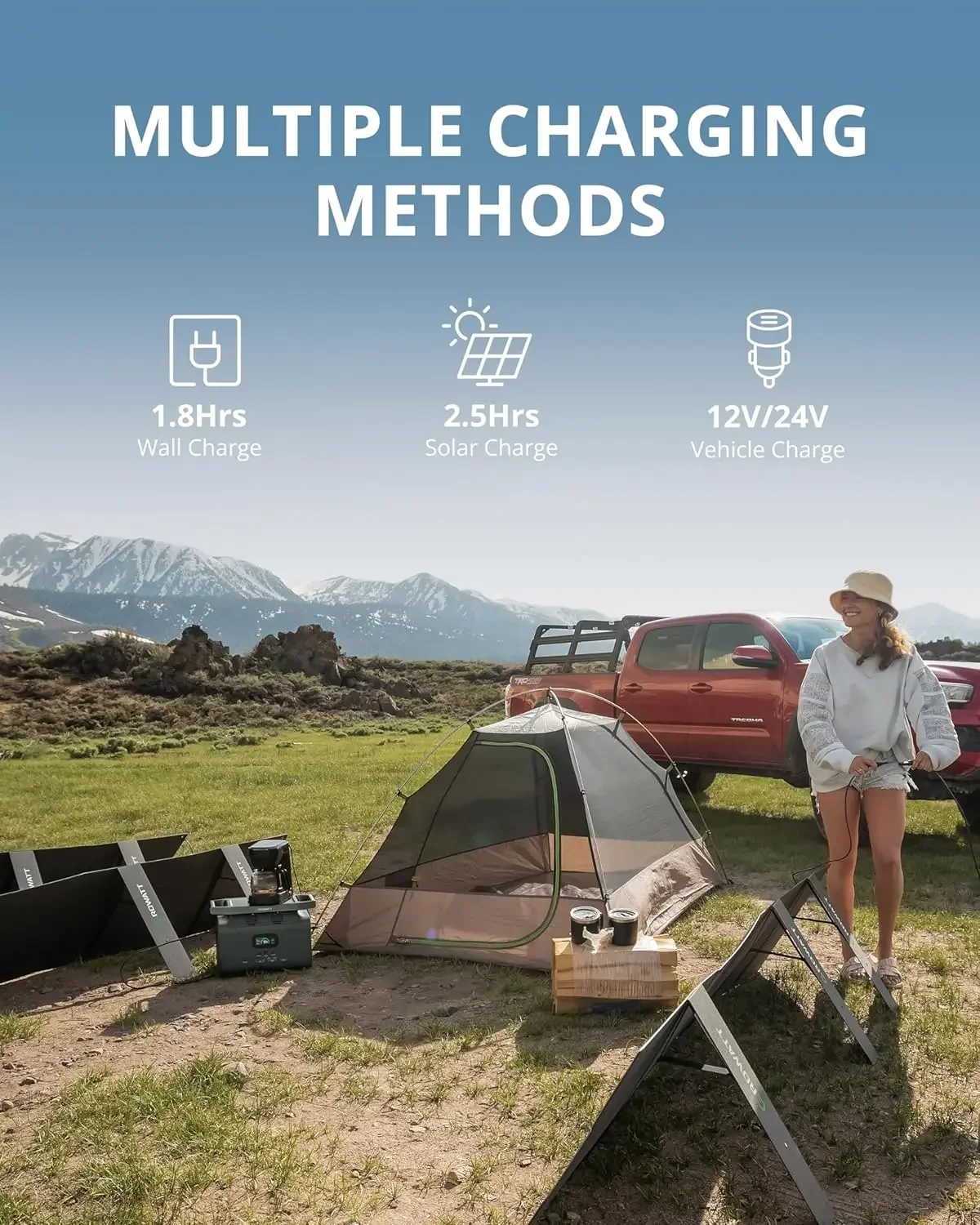 Infinity 1200 Portable Power Station, 1800W Electric Solar Generator,1280Wh LiFePO4 Battery, 14 Outlets for Home Backup