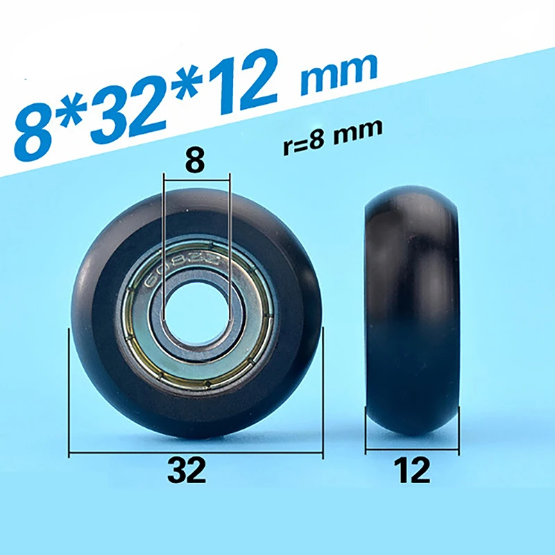Description Picture 2 of item1PC 608 ZZ 8*32*12mm 608ZZ Package Plastic Nylon Wrap POM Line Wire Rope Bearing Pulley Plastic Wheel