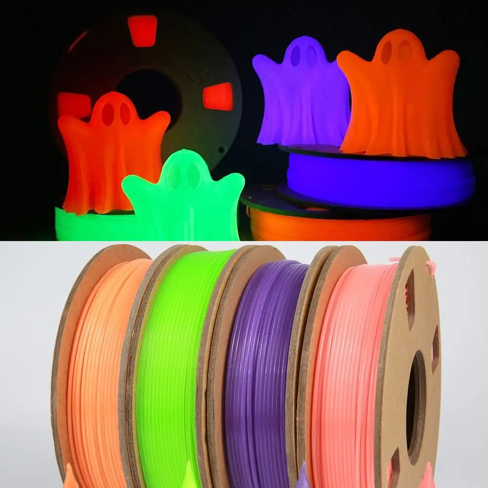

Glowing in The Dark Luminous 3D Printer Filament Solid Color 1.75mm1kg 3D Printing Filaments Noctilucent PLA 3D Printing Wire