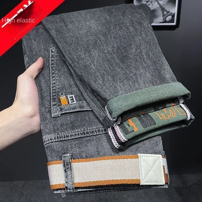 

2023 Fashion High-end Softened Denim Jeans for Men Casual Style Spring and Autumn Design Men's Clothing Korean Luxury Clothing