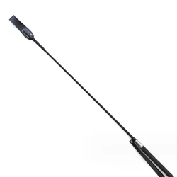 Deluxe Black Equestrian Riding Crop with Comfortable Grip for Versatile Use (70 cm)