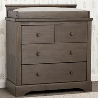 Simmons Kids Paloma 4 Drawer Dresser with Changing Top and Interlocking Drawers - Greenguard Gold Certified, Rustic Grey 2