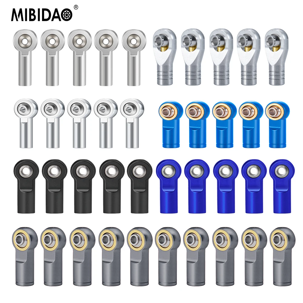 

MIBIDAO 10PCS M4 Metal Link Tie Rod End Ball Joint Ends for RC Model Car Boat Airplane DIY Upgrade Parts