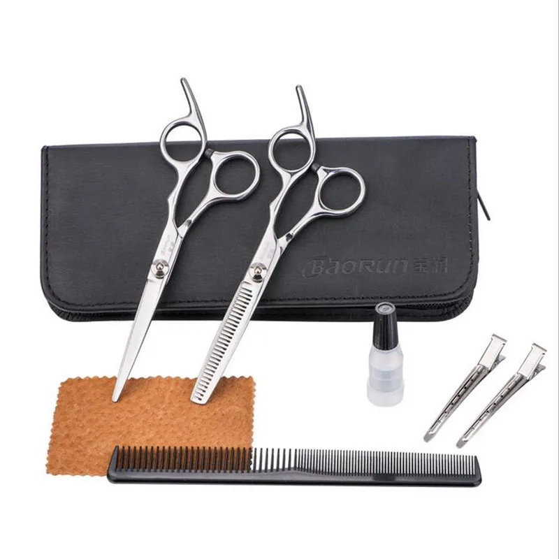 Professional Hairdressing Scissor 6 Inches Hairdresser Haircut Hair Thinning Cut & Teeth Cutter Barber Shop Salon Styling Razor