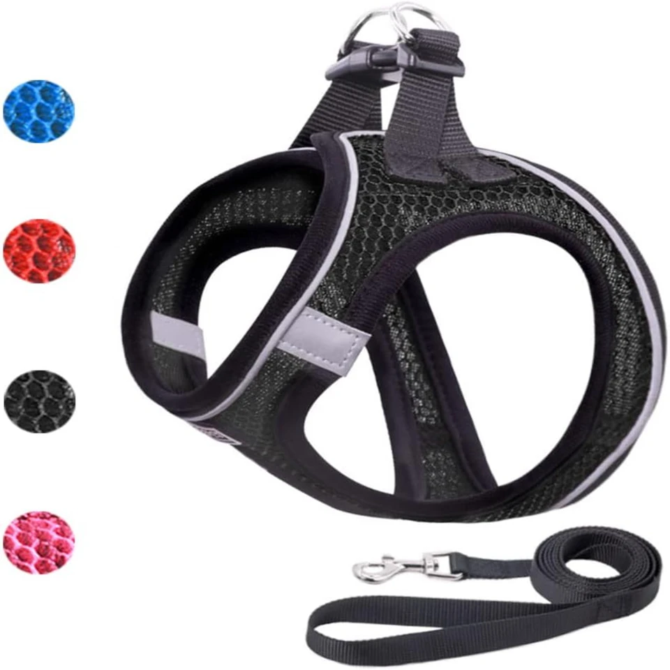 Adjustable Reflective Dog Harness and Leash Set