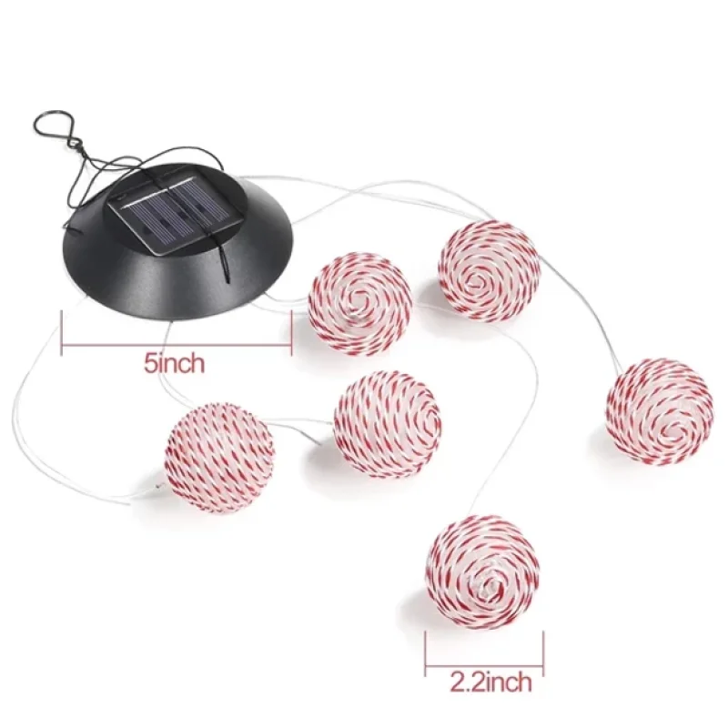 Unique Style Solar Color-Changing Spiral Knitting Wool Ball Decorative Wind Chime or Garden Landscape Pathway Festival Decor