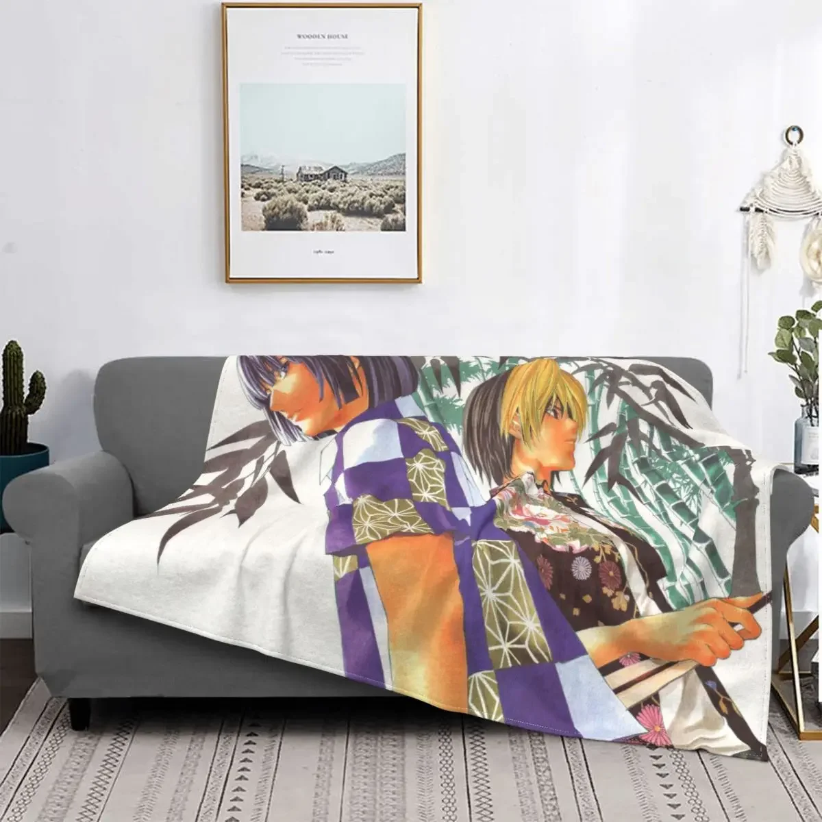 

Hikaru No Go Shindou Hot Blooded Comics Blanket Flannel Competitor Cozy Soft FLeece Bedspread