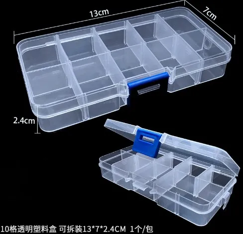 13 Pack Plastic Beads Storage Box, Small Clear Container With Lids