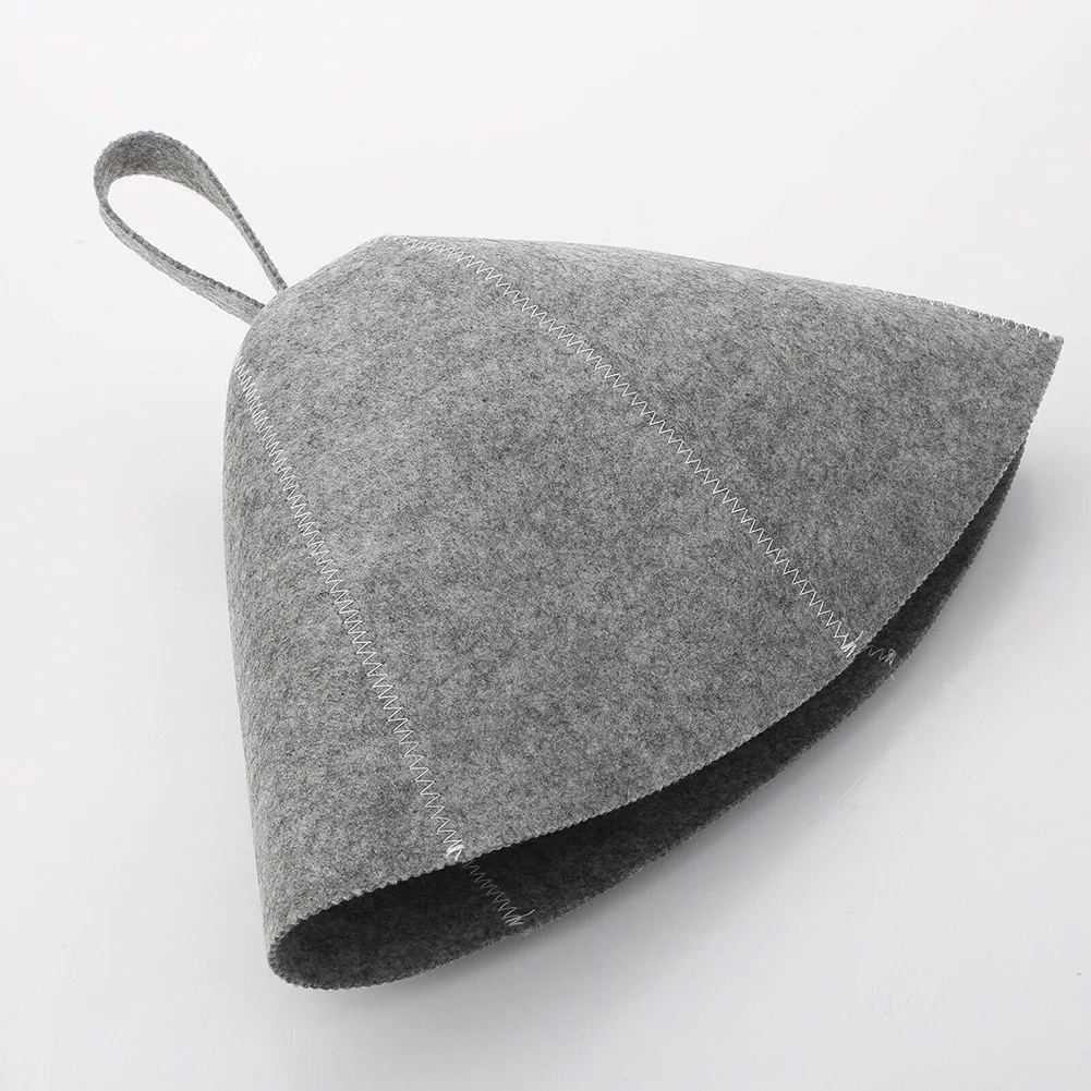 Sauna Hat Thicken Wool Felt Sauna Hat Anti Heat Hair Protection Hats Spa Steam Room Hat Russian ...