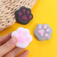 Mini Cat Paw Squeeze Toy Soft Silicone Fish Pinch Decompression Toy Lovely TPR Fidget Sensory Toys For Kids Adults Gift 2