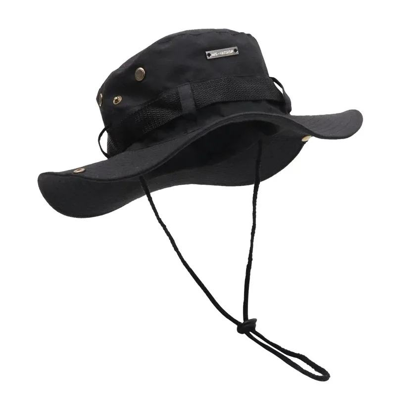 

Summer New Bucket Hat For Men Fisherman Cap Fishing Outdoor Sunshade Big Brim Panama Hat Sunscreen Riding Hiking Suncreen Sunhat