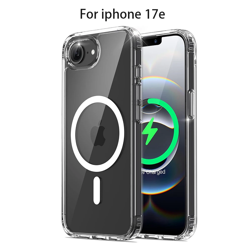 Durable Clear Shockproof Magnetic Wireless Charging Case