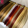 Flat Tip Keratin Hair Extensions Straight Real Human Hair Virgin Colored Vietnamese Hair Extensions Pre-bonded Fusion Hair 3
