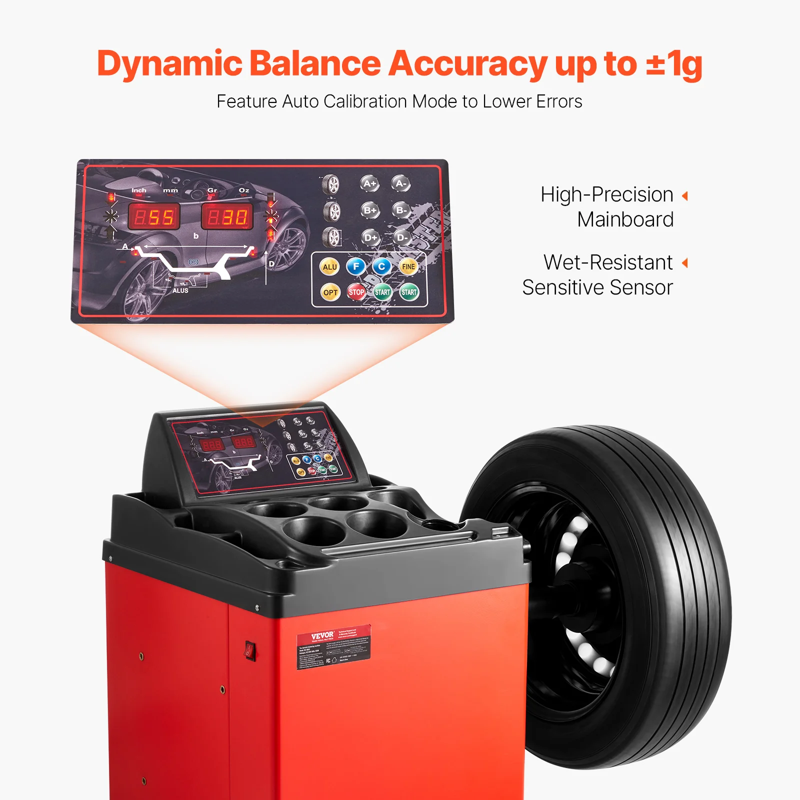 SucceBuy Electric Tire Changer, Tire Changer Tire Balancer with 1.5HP Motor and Auto Calibration Mode, Fit for Sedans/SUV/Pickup