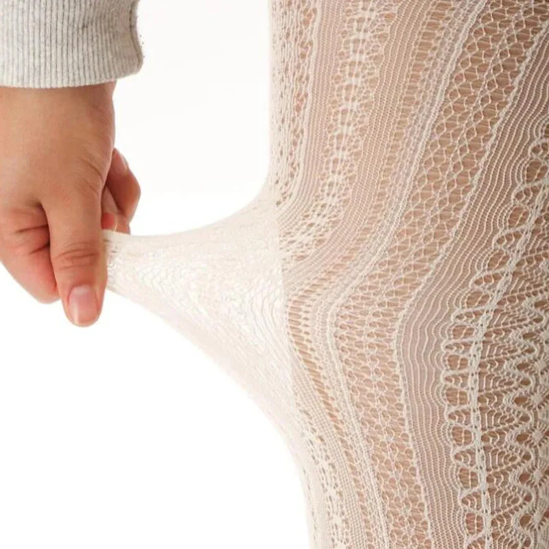 Autumn women tights Lace Stockings Woman Hollow Out White Female Pantyhose Stockings Tattoo Tights Pattern