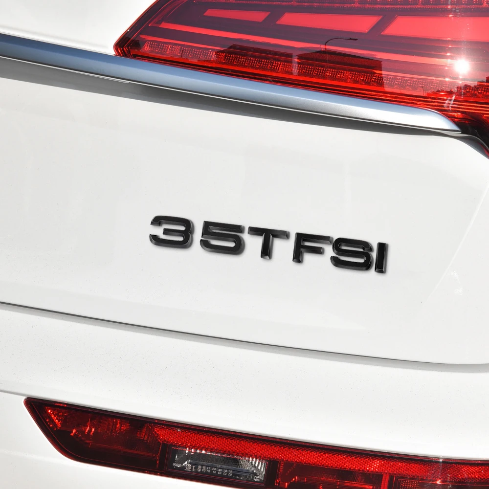 카 스타일링 30 35 40 45 50 55 60 TFSI 2.0 TDI 로고 엠블럼 리어 트렁크 배지 스티커 데칼 아우디 A4 A5 A6 A7 A8 Q3 Q5 Q6 Q7 Q8 용