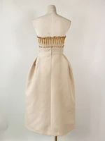 DEAT-فستان سهرة بدون حمالات للنساء ، بدون أكمام ، خصر عالي ، بدون ظهر ، تطريز ، موضة ، فساتين نسائية ، صيف ، جديد ، 13DB2053 ، 2023 1