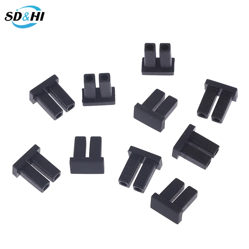 LC 광학 모듈 먼지 플러그 SFP 섬유 모듈 보호 커버, 광학 포트 더스트 캡 플러그 보호 플러그, 이중 섬유, 10 개/로트