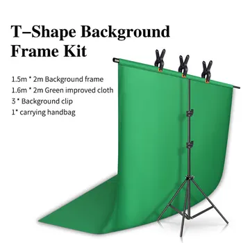 Photography Photo Studio T-Shape Backdrop Background Stand Frame Support System Kit For Video Chroma Key Green Screen With Stand 1