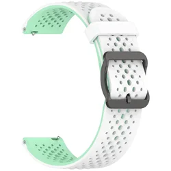 Durable Silicone Replacement Strap, 20 - 22mm - Versatile Sports Watch Band - 20mm Universal (White Duck Green)
