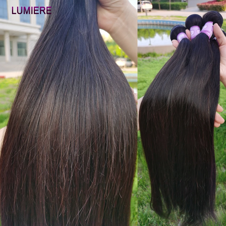 Peruvian Bone Straight Hair Bundles Deal Natural Straight Human Hair Bundle 8-40 Inch Raw Human Hair Extensions For Black Women 4