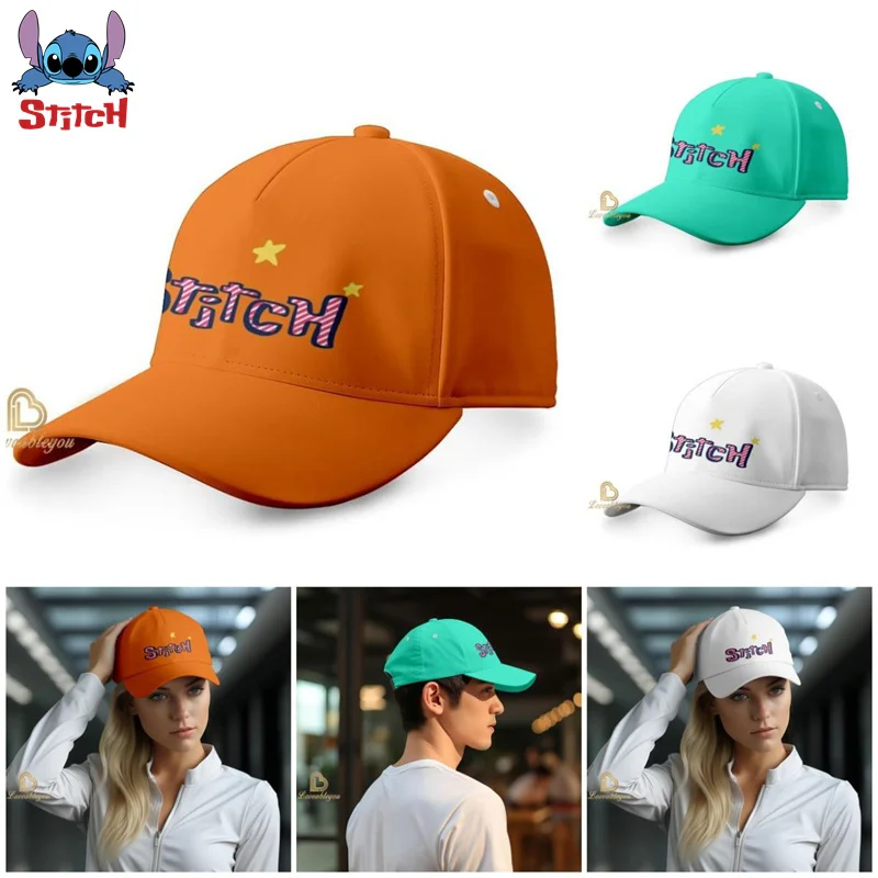 Stitch Hat Print Cartoon Peaked Cap Summer Travel Sun Hat Men's and Women's Fashion Adjustable Hip Hop Baseball Cap