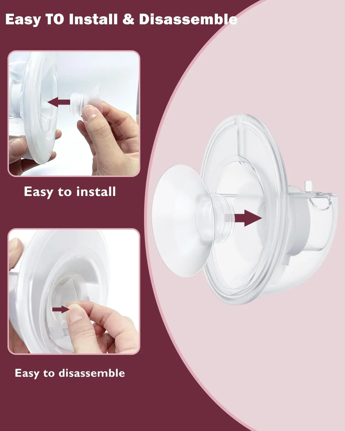 Flange Insert Compatible with Momcozy/Spectra/Medela/Elvie/NCVI/TSRETE/eufy/Lansinoh/XIMYRA Breast Pump 24mm Shields/Flanges 6